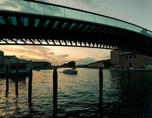 bridge at sunset.Venice