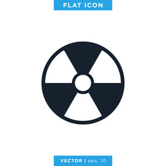 Nuclear Icon Vector Logo Design Template.
