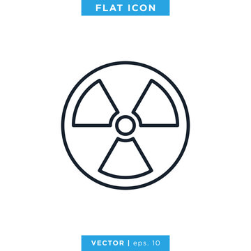 Nuclear Icon Vector Logo Design Template.