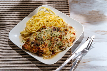 Chicken Lombardy Linguine Pasta
