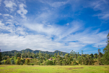 Colombian landscapes. Green mountains in Colombia, Latin America
