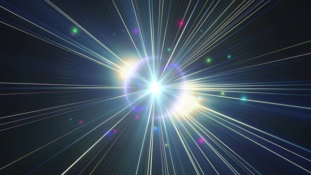 atom star light ray pulse 4k