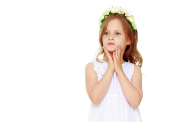 Portrait of a beautiful little girl