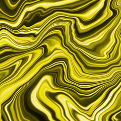 Abstract painting. Marble effect painting. Yellow background.