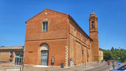 Obraz premium Church of Sant' Agostino was built in XIII century in Città della Pieve, Italy.