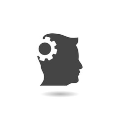 Critical thinking icon with shadow © sljubisa