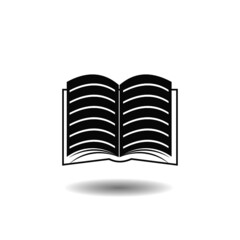 Open book icon with shadow