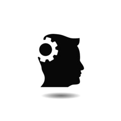 Critical thinking icon with shadow © sljubisa