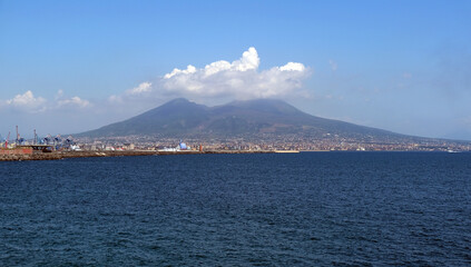 View of Vesuvio from Napoli Lungomare