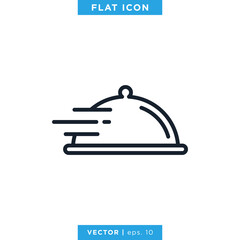 Food Tray Icon Vector Design Template.