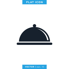 Food Tray Icon Vector Design Template.