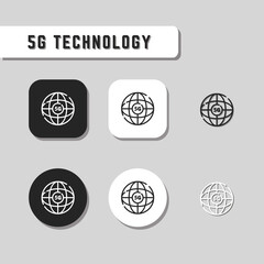 5G Technology Icons Vector Design