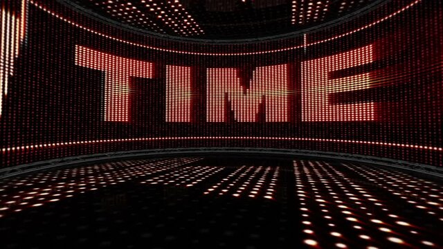 ShowTime Text Animation with Monitor and Room, Rendering, Background, Loop, 4k
