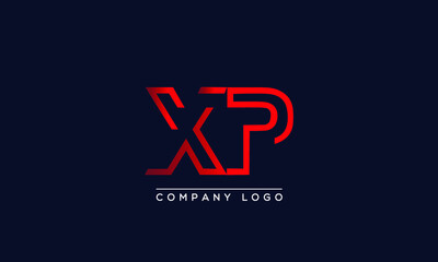 Abstract minimal unique letter icon logo XP