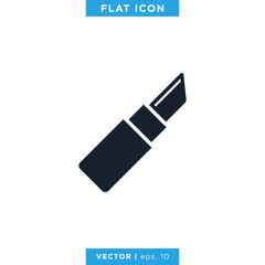 Lipstick Icon Vector Design Template