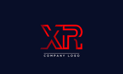 Fototapeta na wymiar Abstract minimal unique letter icon logo XR 