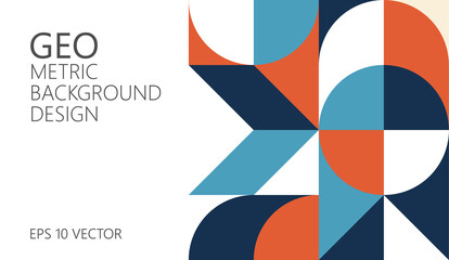 Abstract vector geometric pattern, background design in Bauhaus style, for web design, business card, invitation, poster, cover.