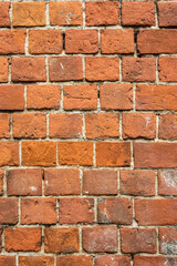 red brick wall background with copy space