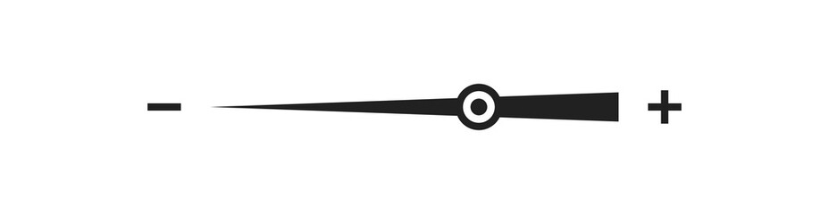 Horizontal indicator ruler bar icon. Scale meter vector illustration for design.