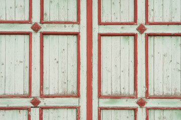 Old wooden door with ornaments