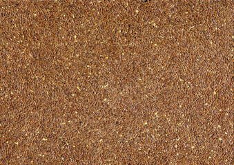 The flaxseed background. Top view.