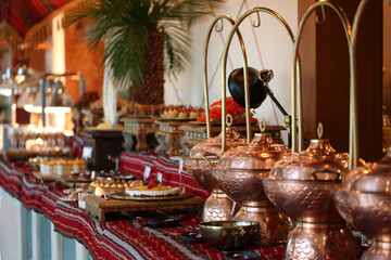 Ramadan iftar buffet table setup