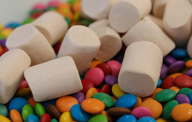 Different sweets decorating a beautiful party table.