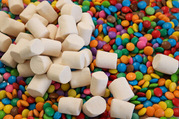 Different sweets decorating a beautiful party table.