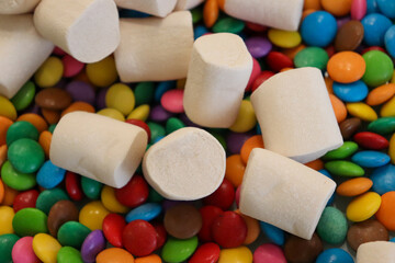 Different sweets decorating a beautiful party table.