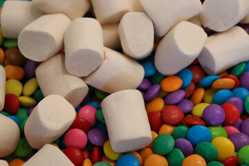 Different sweets decorating a beautiful party table.