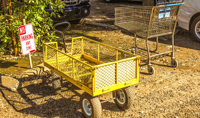 Carts Parked In No Parking Zone