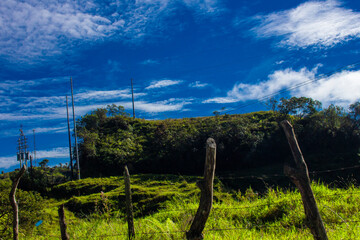 Colombian landscapes. Green mountains in Colombia, Latin America