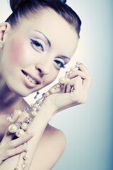 Obraz premium Vogue style vintage portrait of young woman