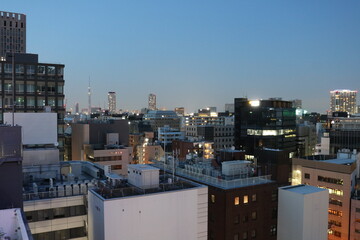 大都会東京の夜の街並み