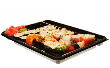 japanese traditional sushi close up