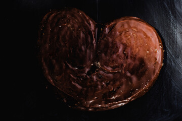 dark chocolate palm food, food and pastry concept