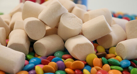Different sweets decorating a beautiful party table.