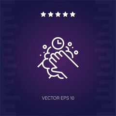 washing hand vector icon
