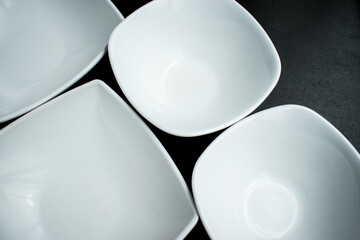 white ceramic bowls