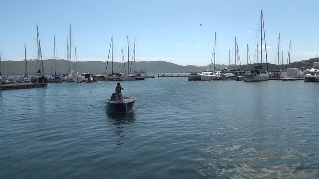 Summer day video of Knysna harbour and waterfront in Western Cape, South Africa