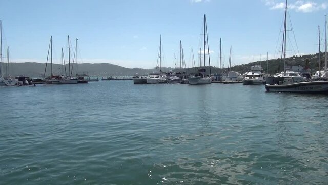 Summer day video of Knysna harbour and waterfront in Western Cape, South Africa