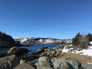 Brigus, Newfoundland, Canada. View of the Atlantic Ocean.