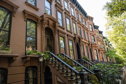 Brownstones in the city 

