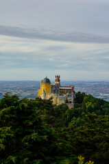 View of the Penha Palace in Sintra, Portugal