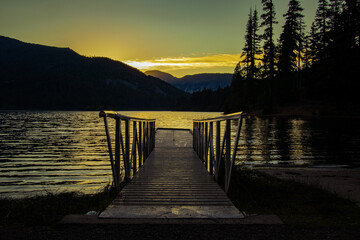Fototapeta premium dock sunset