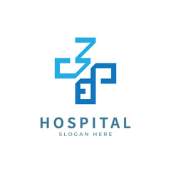 Health logo with initial letter ZB, BZ, Z B logo designs concept. Hospital modern logo. Vector illustration
