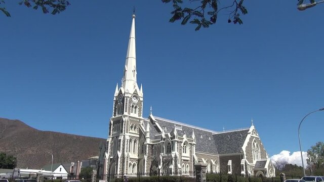 HD summer day video of Heidelberg town and its fine old buildings. Heidelberg is a small historical (est. 1862) town at the foot of the Suikerbosrand of Gauteng Province, South Africa