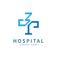 Health logo with initial letter ZT, TZ, Z T logo designs concept. Hospital modern logo. Vector illustration