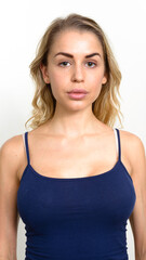 Fototapeta premium Portrait of young beautiful woman with blonde hair
