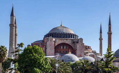 Fototapeta na wymiar Hagia Sophia mosque Istanbul Turkey